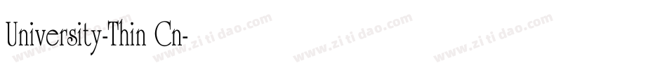 University-Thin Cn字体转换
